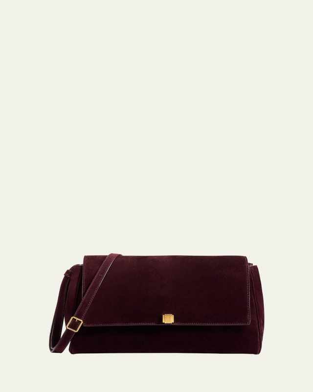Audrey Flap Suede Crossbody Bag